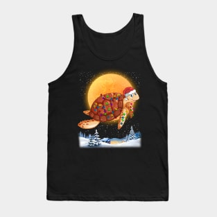 Sea Turtle Lover Christmas Shining Like A Santa Animal Lover Tank Top